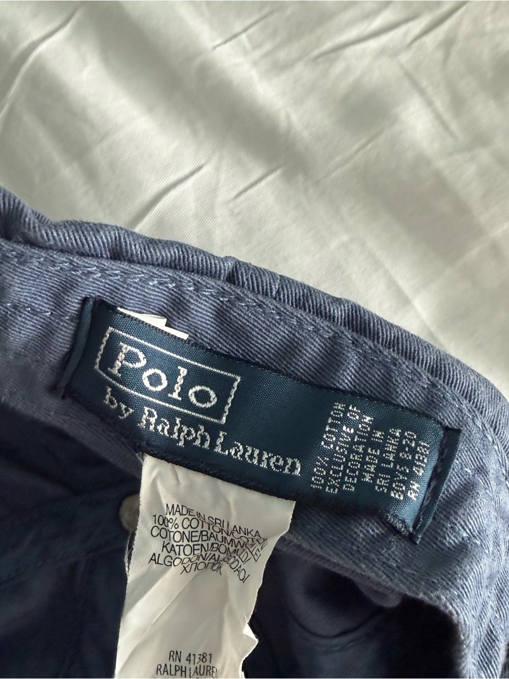 Polo by Ralph Lauren Navy Hat with Green Logo - Picture 3 of 4